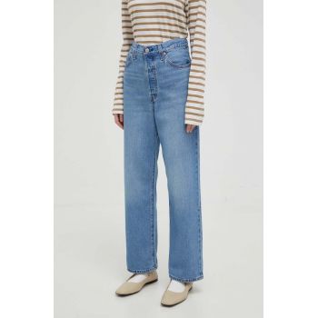 Levi's jeansi RIBCAGE STRAIGHT ANKLE femei high waist ieftini