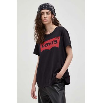 Levi's tricou din bumbac culoarea negru 17369.0201-BLACK ieftin
