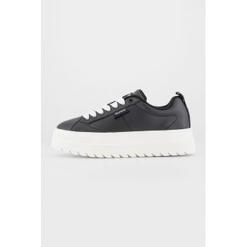 Pantofi sport din piele ecologica cu talpa flatform