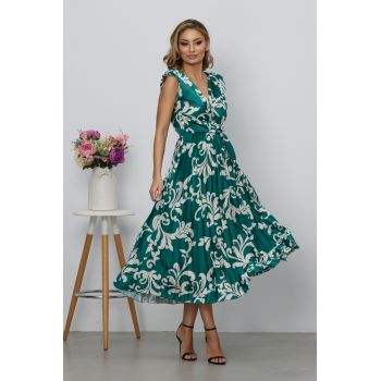 Rochie Carmen Verde Bicolora