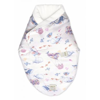 Sistem de infasare bambus inchidere velcro Baby swaddle Baloane + cadou rucsacel de firma originala