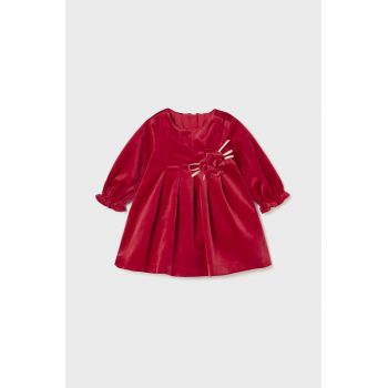 Mayoral Newborn rochie bebe culoarea rosu, midi, evazati ieftina