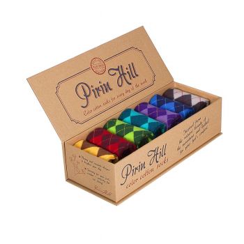 Șosete Pirin Hill Luxury Box 7 Colour Cotton Set 7 perechi Multicolor - ARGYLE de firma originale