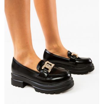 Pantofi casual dama Loukios Negri 2