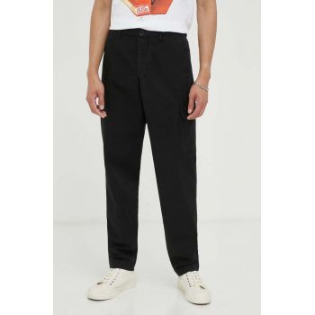 PS Paul Smith pantaloni barbati, culoarea negru, cu fason cargo