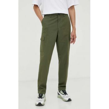 PS Paul Smith pantaloni barbati, culoarea verde, cu fason cargo