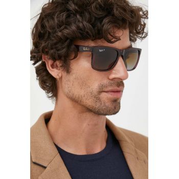 Ray-Ban ochelari de soare barbati, culoarea maro de firma originali