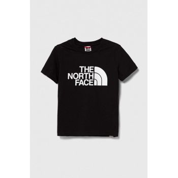 The North Face tricou de bumbac pentru copii culoarea negru, cu imprimeu