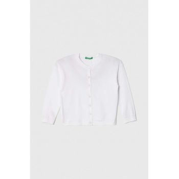 United Colors of Benetton cardigan copii culoarea alb, light ieftin