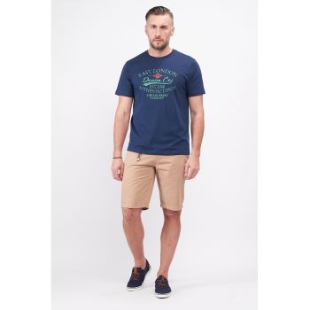 Bermude chino de bumbac cu talie medie