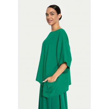 Bluza lejera cu buzunare aplicate
