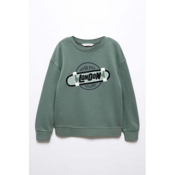 Bluza sport cu aplicatie texturata London