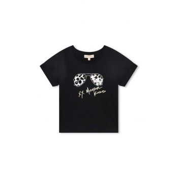 Michael Kors tricou de bumbac pentru copii culoarea negru, cu imprimeu