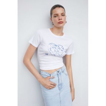 Tricou crop din amestec de modale Boby