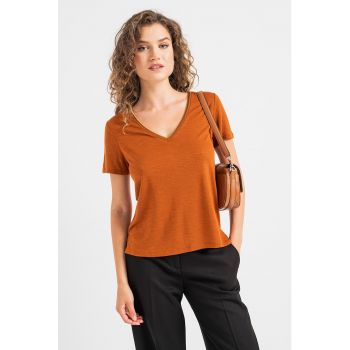 Tricou cu decolteu in V Noel