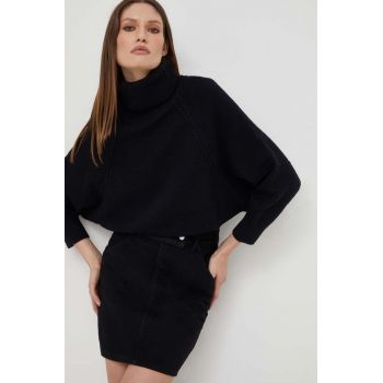 Answear Lab pulover femei, culoarea negru, light, cu guler