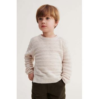 Liewood pulover pentru copii din amestec de lana culoarea bej, light de firma original