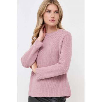 Max Mara Leisure pulover de lana femei, culoarea roz, light