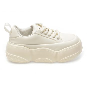 Pantofi EPICA albi, 889, din piele naturala