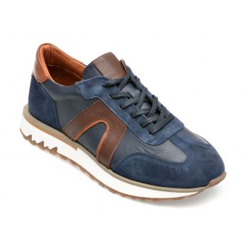 Pantofi GRYXX albastri, MS3002, din piele naturala de firma originali