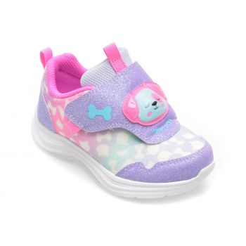 Pantofi SKECHERS mov, GLIMMER KICKS-SKEC, din piele ecologica