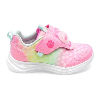 Pantofi SKECHERS roz, GLIMMER KICKS-SKEC, din piele ecologica