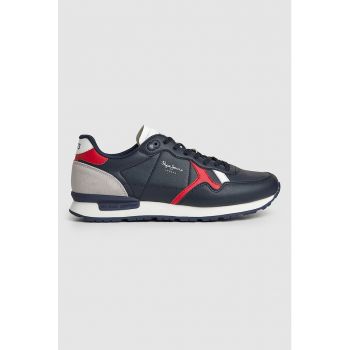 Pantofi sport colorblock cu insertii de piele intoarsa