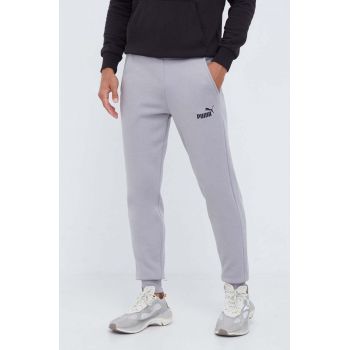 Puma pantaloni de trening bărbați, culoarea gri, uni 586715 de firma originali