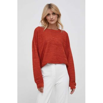 Sisley pulover femei, culoarea portocaliu, light ieftin