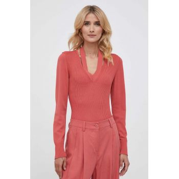 Sisley pulover femei, culoarea roz, light ieftin