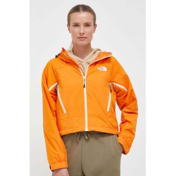 The North Face geaca femei, culoarea portocaliu, de tranzitie de firma originala