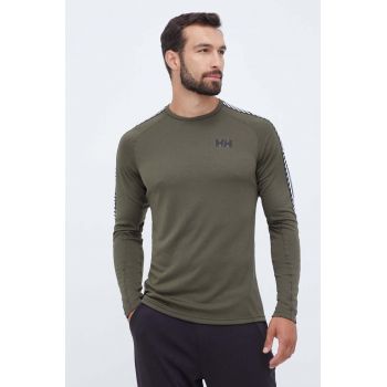 Helly Hansen longsleeve funcțional Lifa Active culoarea verde, neted