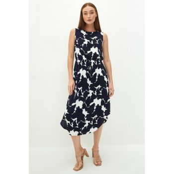 Rochie cu imprimeu fara maneci