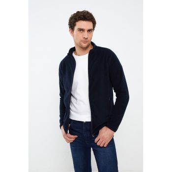 Bluza sport lejera din material fleece cu fermoar