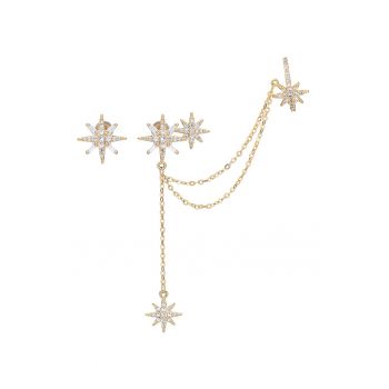 Cercei cuff decorat cu cristale zirconia