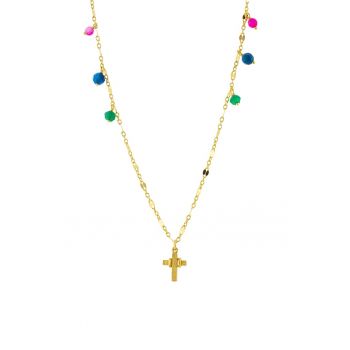 Colier de argint placat cu aur de 18K