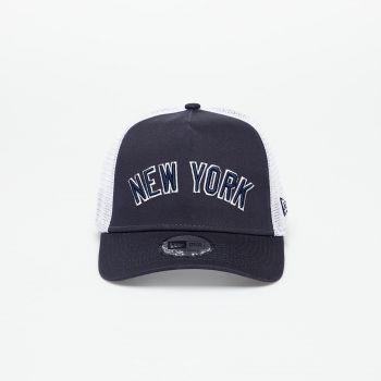 New Era New York Yankees Team Script Trucker Cap Navy/ Optic White