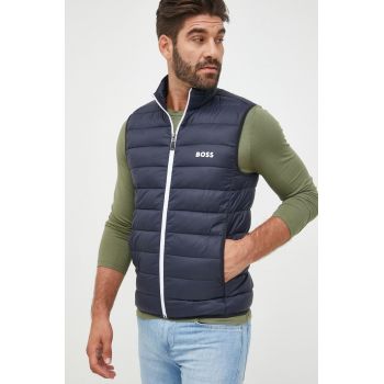 BOSS vesta Boss Athleisure barbati, culoarea albastru marin, de tranzitie