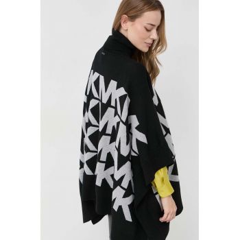 MICHAEL Michael Kors poncho din amestec de lana culoarea negru