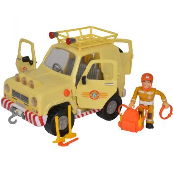 Masina Simba Fireman Sam Mountain 4x4 cu Figurina si Accesorii