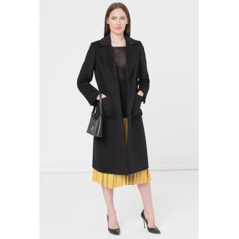 Palton de lana cu model petrecut Runaway