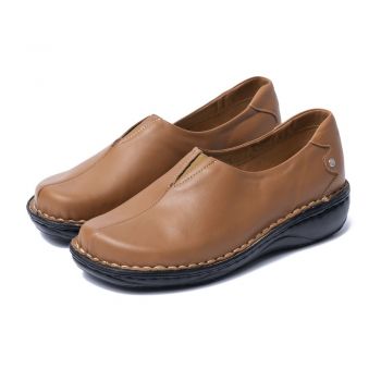 Pantofi confortabili din piele naturala 9000 Camel