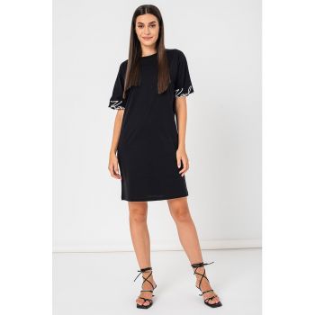 Rochie-tricou cu broderie logo