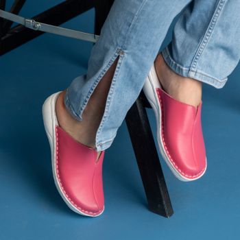 Saboti piele naturala Olivia 3006 Roz