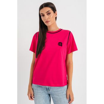 Tricou de bumbac organic cu detalii contrastante