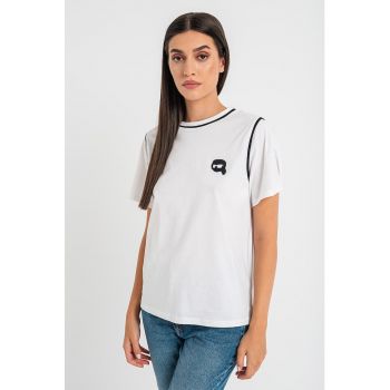 Tricou de bumbac organic cu detalii contrastante