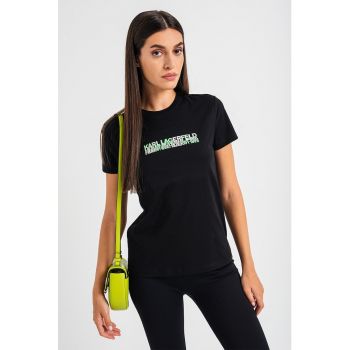 Tricou de bumbac organic cu imprimeu logo