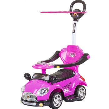 Masinuta de Impins Chipolino cu Maner si Copertina Super Car Pink