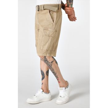 Pantaloni scurti cargo din amestec de bumbac