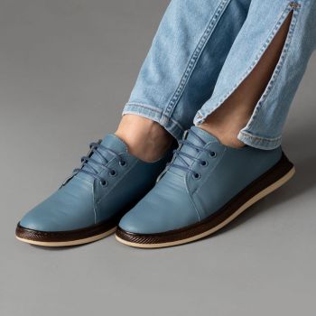 Pantofi piele naturala 550 blue